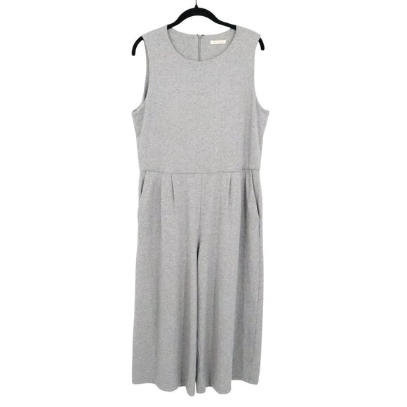 Eileen Fisher Organic Cotton Jumpsuit Women S Gray Quiet Luxury Sustainable Boho - Picture 1 of 15